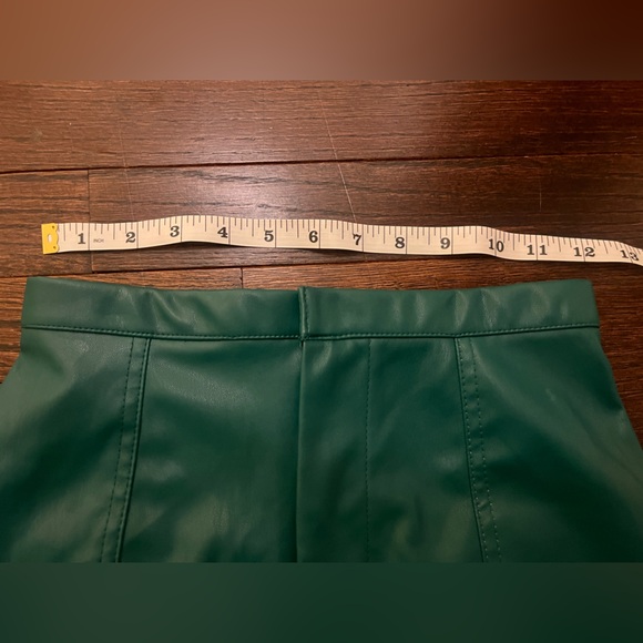 NSR Teal faux Leather Pencil Skirt - Picture 4 of 5